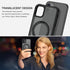 BENTOBEN Magnetic Case for iPhone 11, Black, Compatible with MagSafe, Rotatable Ring Holder Kickstand Design