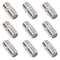 QDiShi 10 Pack Coaxial Cable Connector, RG6 Coax Cable Extender F-Type Silver Plated Adapter for TV Cables
