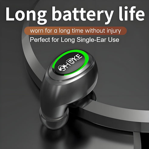 Headset Single Wireless Bluetooth Earbud with Mic, Lightweight in-Ear for Android, iOS & Laptop, Ideal for Office