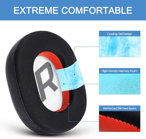 GVOEARS Ear Pads Replacement for Plantronics Voyager 8200 UC/Backbeat Pro 2 Headphones, Premium ICE Silk Fabric Memory