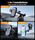 Ultra Stable Phone Holders for Your Car, 360 Adjustable Suction Cup Mount for Dashboard Windshield