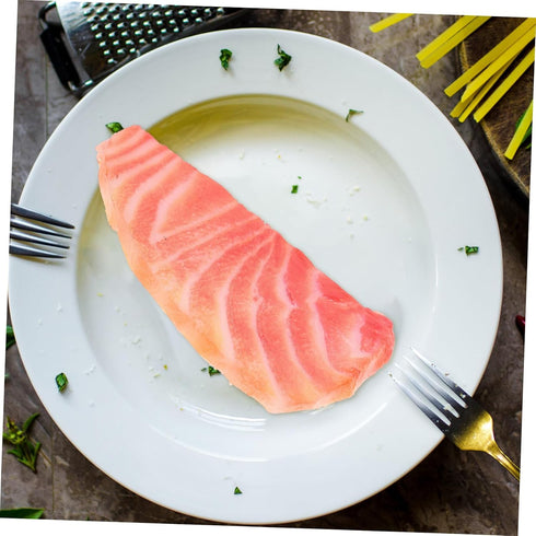 KESYOO Lifelike Salmon Slice Model Realistic Simulation Fish Decoration for Photography Props Early Education Food