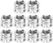 ledmomo 1/4" to 3/8" Camera Tripod Thread Adapter Convert Nut Screw Adapter (10PCS)