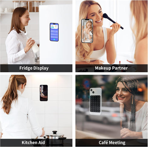 SHENGXIN 2 Pack 40 Silicone Double-Sided Suction Grip Cups per Side, Strong Hold for iPhone, Galaxy, Pixel, Android