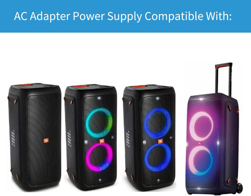 KFD JBL PartyBox Speaker Car Charger Compatible with JBL PartyBox 200 300 310 Party Box Wireless Bluetooth Speaker Audio System 12V DC Adapter Power Supply Cord Cable Cigarette Lighter Socket Plug