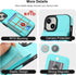 KIHUWEY 15 6.1 Inch for iPhone Case Wallet with Card Holder, Large Capacity RFID Blocking Flip PU Leather Kickstand