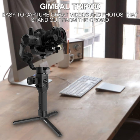 MINIFOCUS Aluminum Mini Tripod, Tabletop Handheld Tripod with 1/4'' and 3/8'' Screw for DSLR and Gimbal