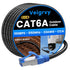 Veigrvy Cat6A Outdoor Ethernet Cable 100 ft Supports POE, 23AWG 550MHz High-Speed CAT6A