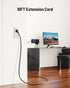 LeZone 4800J, 10Ft 12 2 2 20W Surge Protector Power Strip Long Extension Cord Flat Plug, Outlets USB C USB Ports, Wall