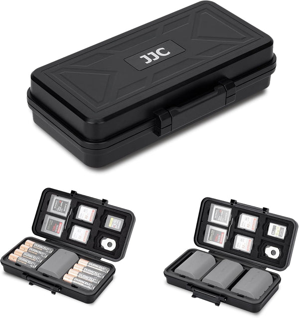 JJC Camera Battery SD Card Case for 3 Camera Batteries, 6 SD/5
