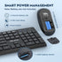 Wireless Keyboard and Mouse Combo, COLIKES 2.4G USB Cordless Mouse and Keyboard, 3 Level DPI Slim Ergonomic Mouse for