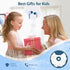 Donut Kids Earbuds for School, Kid Size Wired Earphones & in-Ear Headphones with Microphone and Storage Case (Blue)