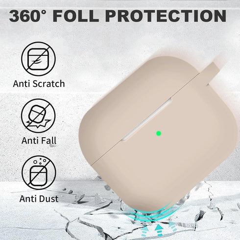 AirPods 3 Case Cover, Silicone Protective Skin with Keychain and Cleaner Kit, Compatible with Apple AirPods 3rd Gen