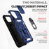 Hitaoyou iPhone 13 Case, Military Grade Shockproof with Camera Cover & Kickstand, Blue Protective Case