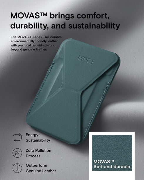 MOFT Magnetic Wallet Stand, Jungle, Compatible with iPhone 15/14/13/12 Series, Angle Adjustment & MagSafe