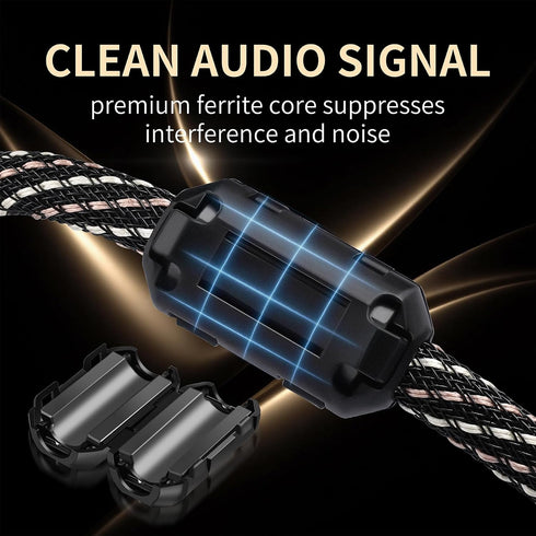 6N (1.64ft/0.5m) USB B to USB C Audio Cable, OFC Gold-Plated Braided Printer Cable, for Hi-Fi DAC, Amplifier, DJ