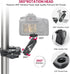 ULANZI Super Clamp Camera Mount with 360° Ballhead Magic Arm, 1/4"-20 & 3/8"-16 Thread for Canon Nikon DSLR/Gopro