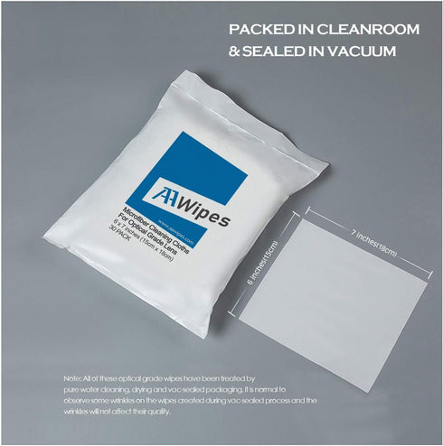 Eyeglasses Cleaning Cloths Microfiber Lens Cleaning Cloths for Optical Grade Lens, Camera Lens, 30 Pack (6"x7")