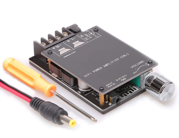 UwayKey Bluetooth Amplifier Board - TPA3116D2 Chip, 50W+50W Peak Power Output Class D AMP Module for DIY Wireless