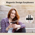 Guguearth Lightning Headphones for iPhone, MFi Certified Magnetic Earbuds with Mic, Compatible with iPhone 14-7 (Black)