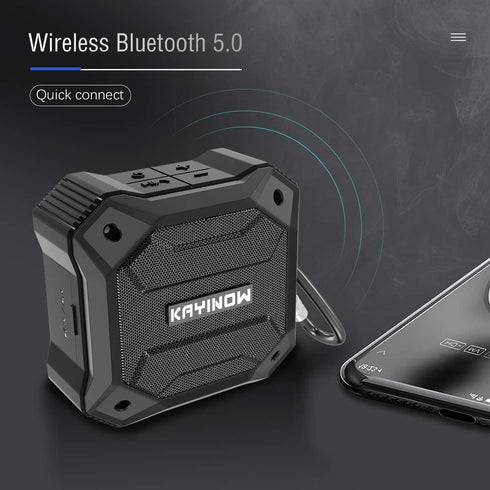 IPX7 Waterproof Bluetooth Shower Speaker, Portable Wireless Speaker with Loud Sound, Built-in Mic, 12 Hours for Outdoor