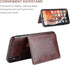 KIHUWEY Wallet Case for iPhone Xs Max - Leather Kickstand with Credit Card Holder, Shockproof Protective Cover (Brown)