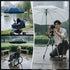 BRDRC Double Clamp Mount Umbrella Holder Camera Pole Bracket for Stroller Wheelchair Monitor Magic Socket Arm Desk