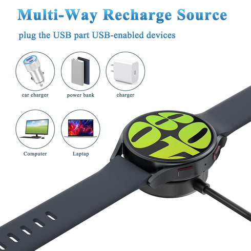 USB C Watch Charger Cable Compatible with Samsung Galaxy Watch 6 Classic/6/5 Pro/5/4 Classic/4/3/Active 2/1, Wireless