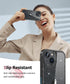 MIODIK iPhone 15 Plus Case - Clear Glitter, Shockproof, with 2 Screen & Camera Lens Protectors - Black, No Yellowing.
