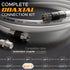 G-PLUG 50FT RG6 Coaxial Cable Connectors Set, High-Speed Internet and Digital TV Aerial Extension