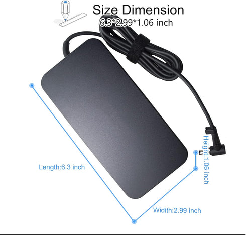 Laptop Adapter 19.5V 7.7A 150W A17-150P1A AC Adapter for Asus Laptop Charger 5.5x2.5mm (not 4.5x3.0mm)