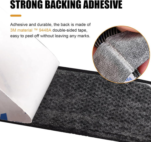 lekiliky 20PCS Car Mat Fixing Stickers, Nylon Waterproof Non-shedding Vehicles Foot Pads Backing Adhesive