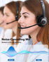 Headset C+3.5mm, JIAMQISHI USB with Microphone for PC, On-Ear Computer Laptop Headphones with Noise Cancelling Mic
