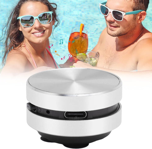 Yunseity Bluetooth Bone Conduction Speaker, Portable Stereo Bass Sound Speaker with Built-in Mic and Suction Cup for