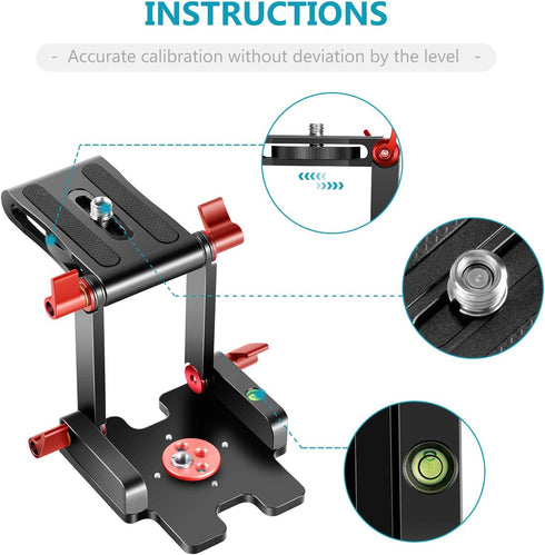 Neewer Upgraded Z-Flex Tilt Head Z Type Tripod Head with Quick Release Plate and Spirit Level for DSLR Cameras