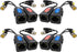Igreeman 4 Pair Passive Video Balun BNC to RJ45 Adapter with Power, HD Analog Security Camera Transceiver, Compact