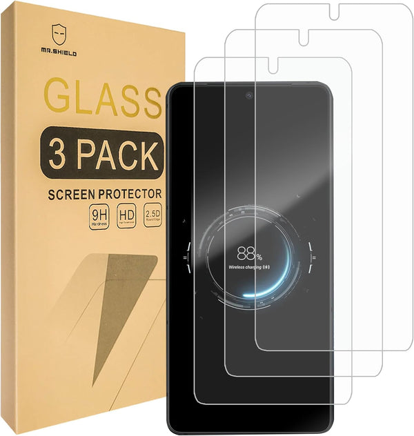 Mr.Shield Tempered Glass Screen Protector for Asus ROG Phone 8 / 8 Pro, 3-Pack, Japan Glass, 9H Hardness