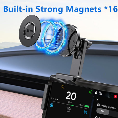 Tesla Phone Mount, Strongest Magnet Magnetic Car Holder for Tesla 3/Y, Fits All iPhone & Android Phones