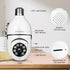 Light Bulb Security Camera, 1080P Wireless Wifi Smart Home Surveillance, E27 Socket, 360 Degree PTZ