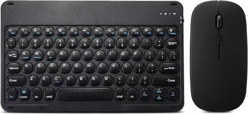 Ultra-Slim Bluetooth Keyboard and Mouse, Portable Mini Wireless Keyboard for Apple iPad iPhone Samsung Android Windows