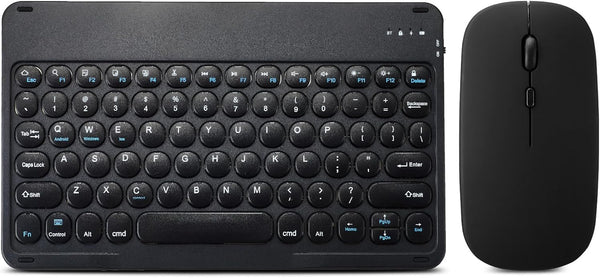 Ultra-Slim Bluetooth Keyboard and Mouse, Portable Mini Wireless Keyboard for Apple iPad iPhone Samsung Android Windows