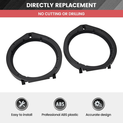 RED WOLF Front Rear Door Speaker Adapter + Wiring Harness for 2008-2013 Honda Civic Accord CRV