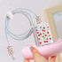 Cute Fruits DIY Cable Protectors for iPhone Charger, Kawaii Cherry Pattern, Data Line Earphone Wire Saver