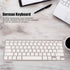 Keyboard, 78 Keys German Layout, Ultra Slim Smart Keypad, Portable Silent German Keyboard, QWERTZ Layout for iOS,