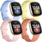 Getino Silicone Sport Bands for Fitbit Sense 2/Sense/Versa 4/3, Compatible Accessories for Men Women, Small
