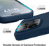 GONEZ iPhone 14 Pro Case - Dark Blue, Shockproof Liquid Silicone, Soft Anti-Scratch Lining + 2 Screen & Camera