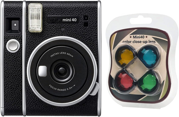 Mini 40 Filters Kit for Fujifilm Instax Mini 40 Instant Camera Accessories, Color Close Up Lens Filter