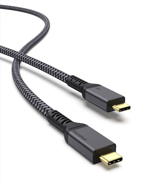 Maxonar 10FT Long Thunderbolt 4 Cable, 40Gbps Sync, 240W Charging, 8K/5K Display,
