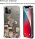 Aesthetic Abstract Butterfly Collage Case for iPhone 13 Pro Max, Vintage Clear Design, Trendy TPU Bumper