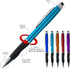 SyPen 2-1Twist Action Stylish Metallic Capacitive Stylus with Comfort Grip Ball Point Black Ink Pen for Touchscreen Devices, iPhone, Ipad, Android Tablets (5-Pack)